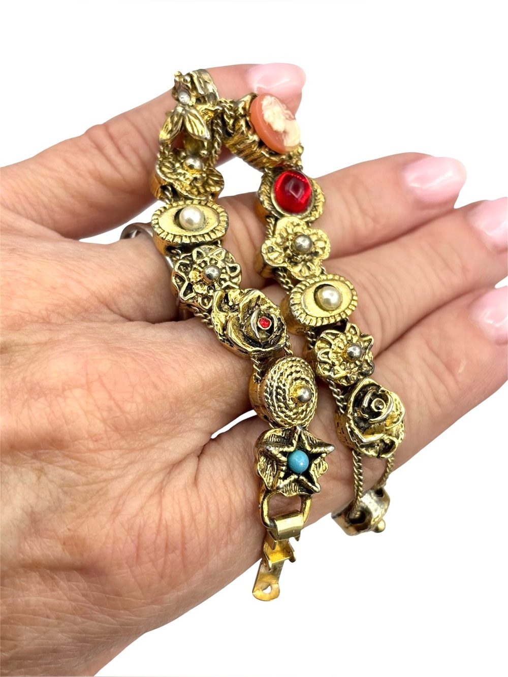 Rare Vintage Double Slide Link Bracelet